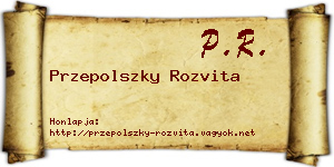 Przepolszky Rozvita névjegykártya
